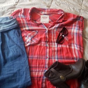 Red Flannel Button Up